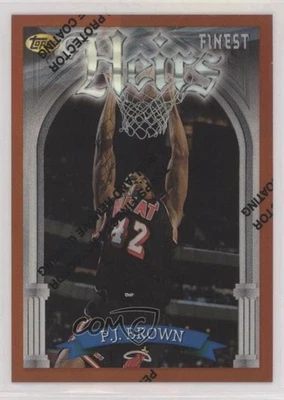 1996-97 Topps Finest Common Bronze Refractor PJ Brown #179 - Image 1 of 2
