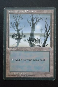 Magic The Gathering MTG SNOW-COVERED SWAMP Ice Age HP Heavily Played - Picture 1 of 2