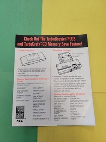 turbografx Cd Memory turbo booster Insert