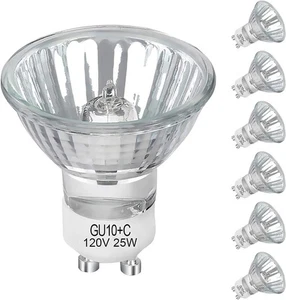 Bombilla halógena GU10 25 vatios NP5 bombilla para vela blanco cálido 2700K (paquete de 6) - Imagen 1 de 7