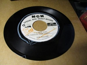 HANK WILLIAMS 45 RPM MGM RECORD Acetate Disc Jockey I DON'T CARE H20 HW - Picture 1 of 4