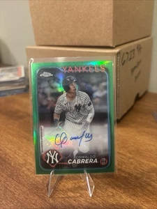 2024 Topps Chrome Update #AC-OC Oswaldo Cabrera Autografi Rifrattori Verdi #/99 - Foto 1 di 1