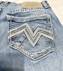 Salvage Supply Buckle Jeans Mens 33x32 Mayhem Straight Regular Whiskered 33x30.5 - Picture 1 of 17