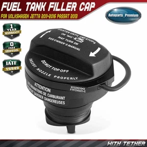 Fuel Tank Cap with Tether for Volkswagen Jetta 2011-2016 Passat 2013 5C0201550N - Picture 1 of 9