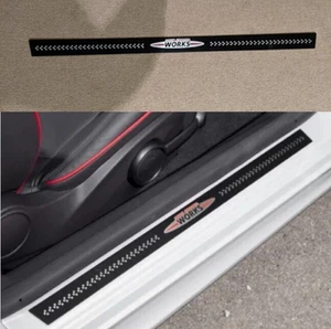 MINI Cooper JCW Side Skirt Door Sill Entry Strip Covers x 1 R56 51477406651 - Picture 1 of 4