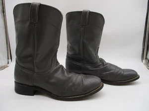 Botas de Vaquero Laredo 7952 Cuero Gris Roper Motociclista Western Talla 11 D - Imagen 1 de 9