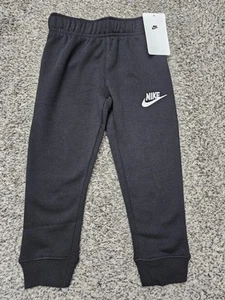 Nike Boys Sweatpants Pants Black Size 4 XS Swoosh - Picture 1 of 5