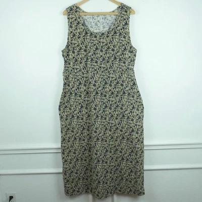 Vestido midi vintage XL años 90 pana delantal floral profesor cottagecore abuela Foto 1 de 4