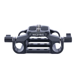 NICEYRIG Camera Dual Railblock Baseplate for DSLR 15mm Rod Rail Support System - Picture 1 of 8