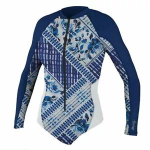 Traje de surf para mujer O'Neill premium superlite con cremallera frontal manga larga índigo 8 - Imagen 1 de 2
