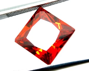 CERTIFIED 8.0 Cts NATURAL PRINCESS Cut Cambodian RED Zircon Loose Gemstone.806 - Picture 1 of 5