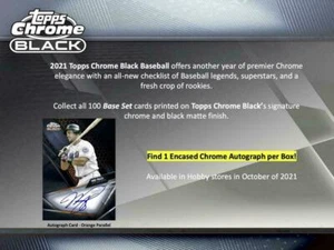 2021 Topps Chrome Black Baseball Hobby 12 Box Case Factory Sealed Presale - Bild 1 von 1