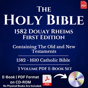 1582 Douai Douay Rheims Version, CATHOLIC BIBLE All 3 Volumes (E-Book Set) on CD - Picture 1 of 19