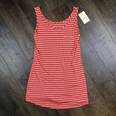 Bass Orange & White Striped Tank Top Shirt ((size XS)) - Image 1 of 4