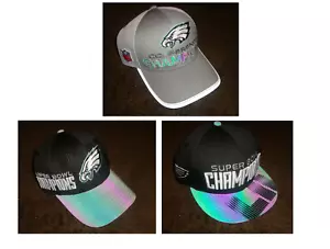 EAGLES 2017-2018 CONFERENCE & SUPER BOWL 52 CHAMPIONS NEW ERA CAP/HAT NEW - Picture 1 of 7