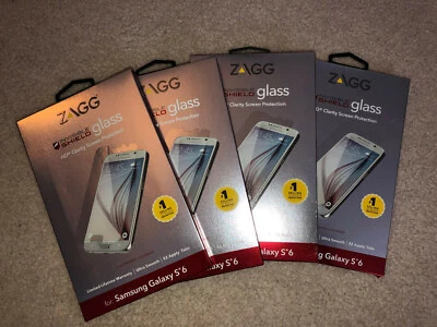 SET OF 4 - ZAGG Privacy Glass InvisibleShield GS6GPC Warranty Samsung Galaxy S6 - Image 1 of 2