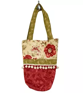 Bolso de Transporte Bolso Mediano Tela Floral Bolso Artesanal Shopper Craft 55x25cm Inc Asas - Imagen 1 de 10