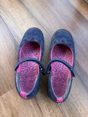 Zapatos planos MAP Mary Jane niñas-jóvenes talla 5 azules usados Foto 1 de 3