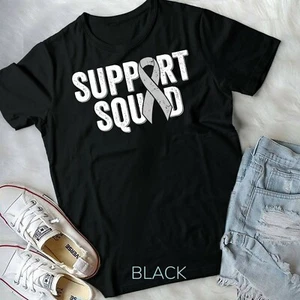 Escuadrón de Apoyo al Cáncer Cerebral - Cinta de Apoyo Familiar Amigo Camiseta Unisex - Imagen 1 de 11