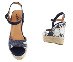 Sexy Elegante Sandalen Espadrilles Keilabsatz High Heels Plateau Blau 39 Neu - Bild 1 von 3