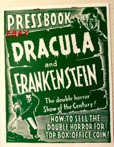 Dracula Frankenstein 1938 Pressbook reprinted in the 60's. - Picture 1 of 6