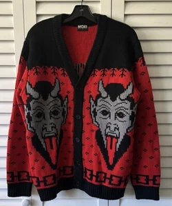 Maglione cardigan grande natalizio maglia KRAMPUS Middle Of Beyond vacanza - Foto 1 di 5