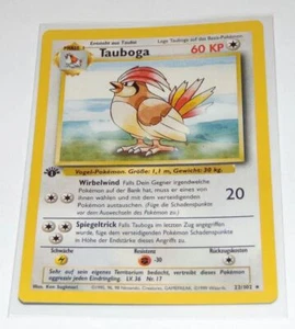 1st Edition Pidgeotto (Tauboga) 22/102 - NM Rare - German Base Set Pokemon Card - Picture 1 of 4
