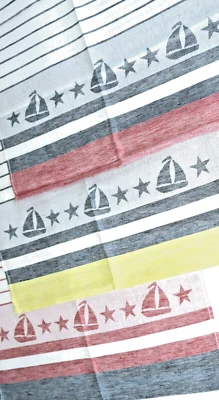 3x Geschirrtücher Segelboot Kracht Set Küche Tücher Schiff Meer Ostsee Nordsee - Bild 1 von 4