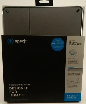 Speck - Presidio Pro Folio Case for Apple iPad ® Pro 12.9" - Gray/Slate Gray NEW - Image 1 of 4