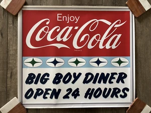 Vintage Bobs Big Boy & Coca Cola Window Advertising Decal NOS 24" x 20-3/4" - Picture 1 of 4