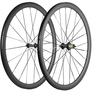 Discount 700C Factory Sale Carbon Wheelset Clincher 38mm Carbon Wheel Road Bike - Picture 1 of 13