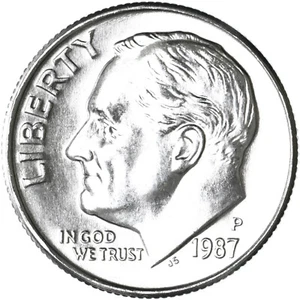 1987 P Roosevelt Dime BU US Coin See Pics O723 - Picture 1 of 3