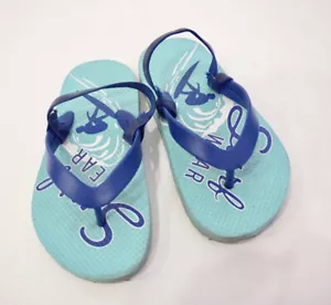 Old Navy Baby Boys Blue Surf Ocean Beach Flip Flop Sandals Shoes Size 10 - Picture 1 of 3