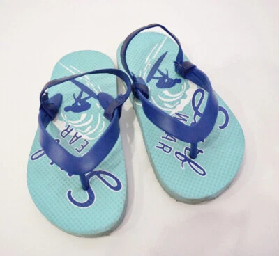 Old Navy Baby Boys Blue Surf Ocean Beach Flip Flop Sandals Shoes Size 10 - Image 1 of 3