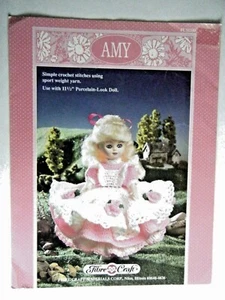 Amy Doll Dress And Pinafore Pattern Booklet For 11 1/2" Doll - Picture 1 of 1