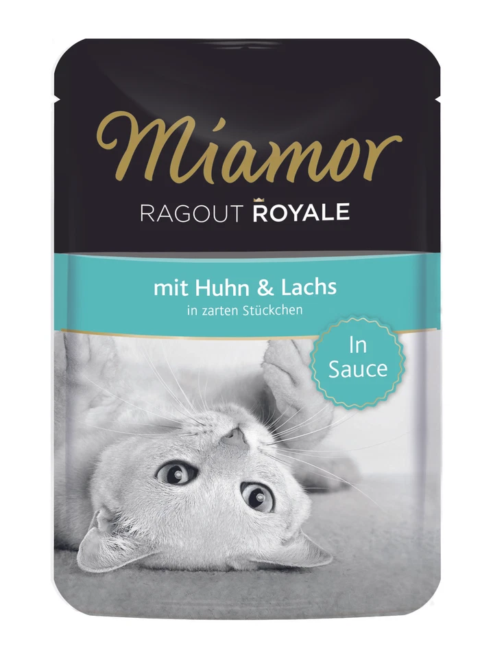 Miamor Ragout Royale Huhn Lachs Sauce 22x 100g Nassfutter Katzenfutter - Bild 1 von 1