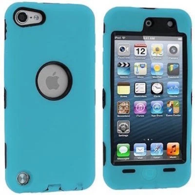 FOR iPod Touch 5th Gen -HARD & SOFT RUBBER IMPACT ARMOR CASE HYBRID COVER CASE - Image 1 of 4
