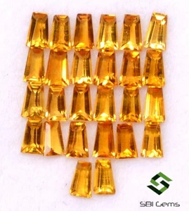 Natural Citrine Tapper Cut 3x2x1.50 mm 26 Pcs Golden Shade Calibrated Loose Gems - Picture 1 of 4