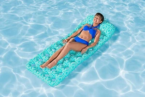 Bestway Inflatable Designer Pool Beach Float Lounger Lilo Airbed 193cm Mattress - Picture 1 of 9