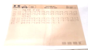 Kawasaki Microfiche 99961-0622 KAF400-A1 Mule 610 4x4 ATV New - Bild 1 von 2