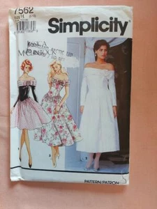 Vestido pequeño Simplicity 7562 Misses en dos longitudes patrón talla 6-10 - Imagen 1 de 2