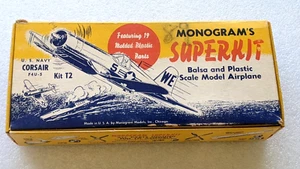 MONOGRAM SUPERKIT CORSAIR F4U-5 KIT T2 BALSA WOOD PLANE - Picture 1 of 6