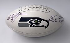 Shaquem Griffin & Shaquill Griffin Autographed Seahawks Logo Football JSA COA
