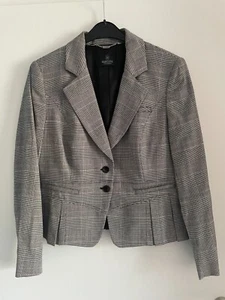 Madeleine Jacke Blazer Glencheck Karo Gr. 42 schwarz/weiß/rosa Neu ungetragen - Bild 1 von 3