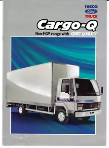 Iveco Ford Cargo-Q Non HGV Trucks 1990 UK Market Sales Brochure Truck & Tipper - Picture 1 of 2