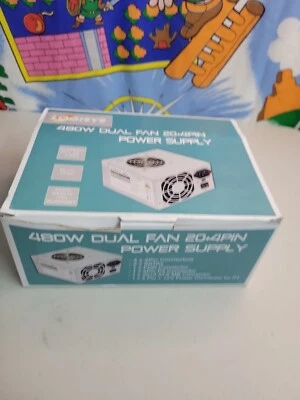 LOGISYS PS480D2  480W 20+4Pin Dual Fan 20+4 ATX Power Supply - Image 1 of 4