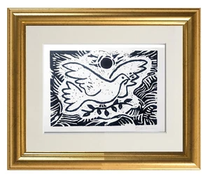 Pablo Picasso Original linocut hand signed printed from original block - Picture 1 of 8