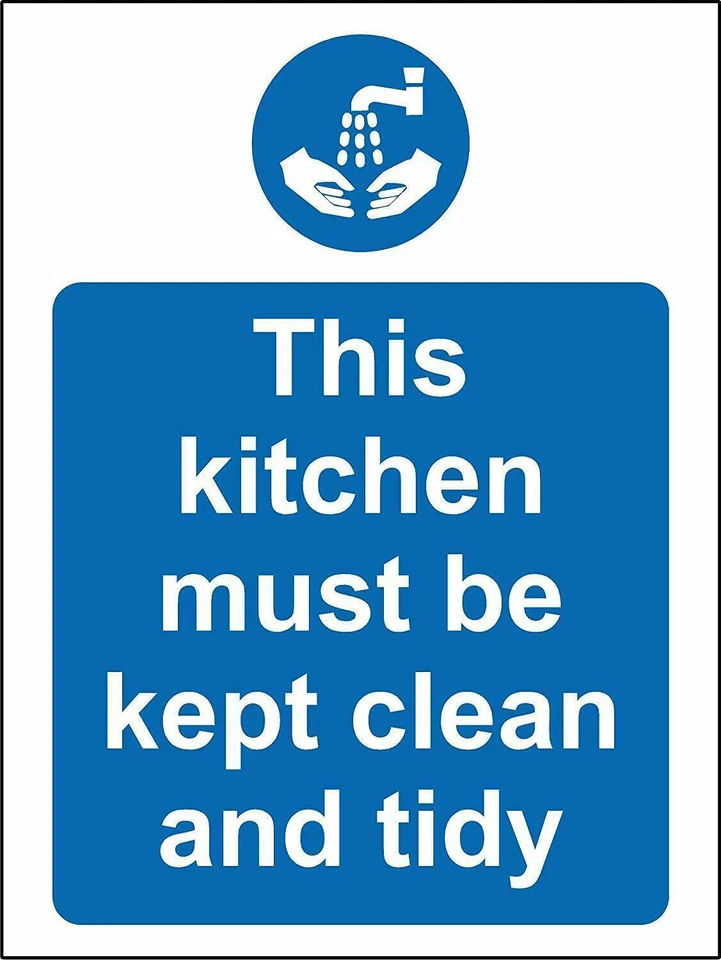DEVON MADE Hygiene Catering This Kitchen Must be Kept Clean safety metal park safety sign