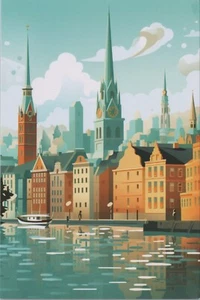 Looks Like Denmark Type Skyline ~ New Image Card 4"x6" 8137.2 - Picture 1 of 7