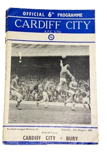 CARDIFF CITY V BURY - DIVISION TWO - 21/8/1965 - Picture 1 of 1